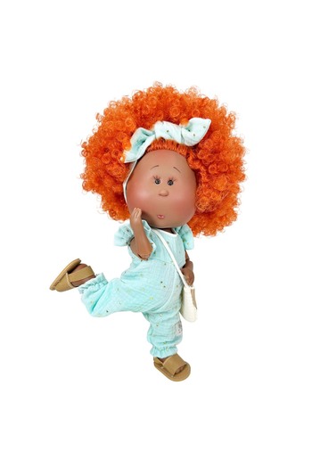 OEM Păpușa Nines D'onil, Mia, cu păr portocaliu creț, afro, cu articulații, cu parfum de vanilie, 30 cm