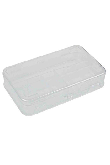 Micostore Storage Box, Organizer With 12 Compartments, Double Opening, Transparent