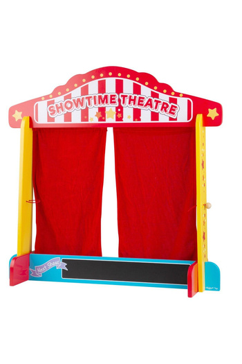 BIGJIGS Toys Teatru De Papusi Din Lemn