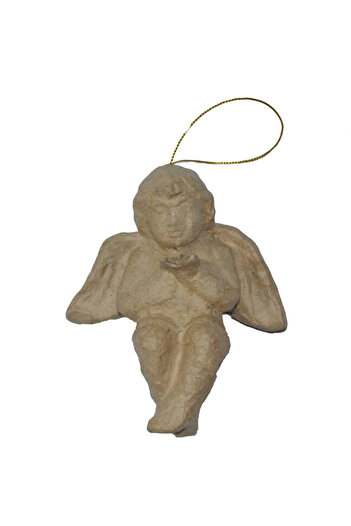 Meyco Cardboard Angel Figurine, Modeled, For Painting, 10 Cm