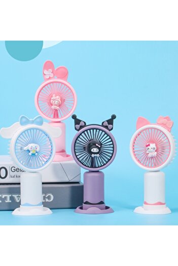 Livava Melody Mini Fan, Usb Li Ve Şarj Edilebilir, Telefon Tutucu, Pembe, 19x8,