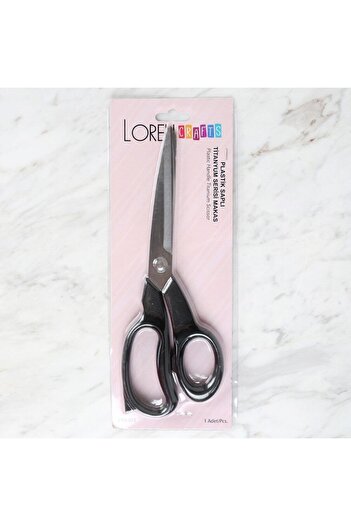 CT STONES Loren Crafts Plastic Handle Titanium Scissors Black Lr
