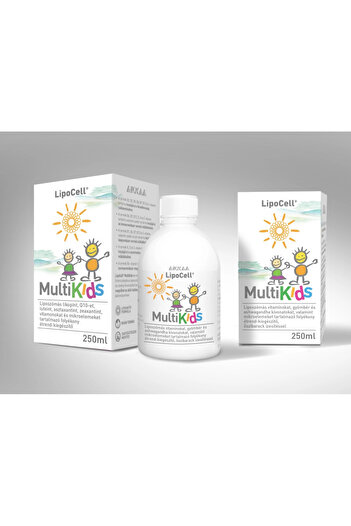 ZENYTH Lipocell Multikids Liquid Food Supplement With Peach Flavor, Liposomal Multivitamins (250 ML)