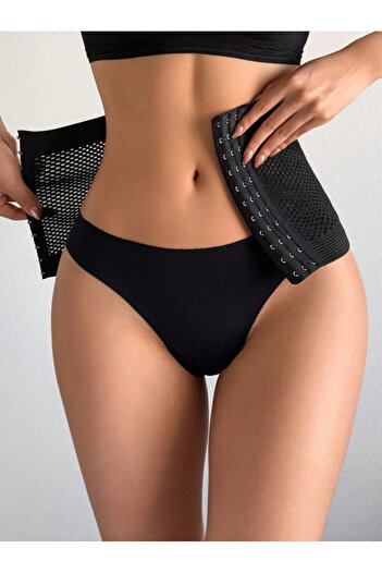 MADALİNA Women's Waist Black Shaper Maternity Corset