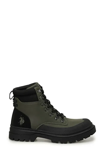 U.S. Polo Assn. Ανδρικές Cool Comfort Biker Αντιολισθητικές Χακί Χειμερινές Μπότες - Ανδρικές Χειμερινές Μπότες