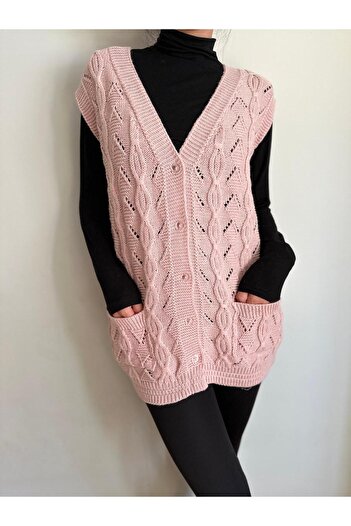 Çeyizcim Pink Knitwear Knit Vest