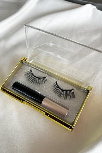 TAKIŞTIR Manyetik Eyeliner'lı Mıknatıslı Doğal Ipek Takma Kirpik #003 Yoğun