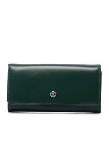 Tergan Green Leather Women's Wallet - S1Cb 00005584 -P1G