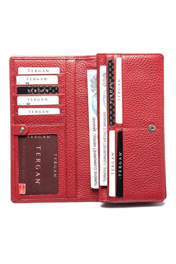 Tergan Kırmızı Deri Kadın Cüzdan - S1cb00005685-b68