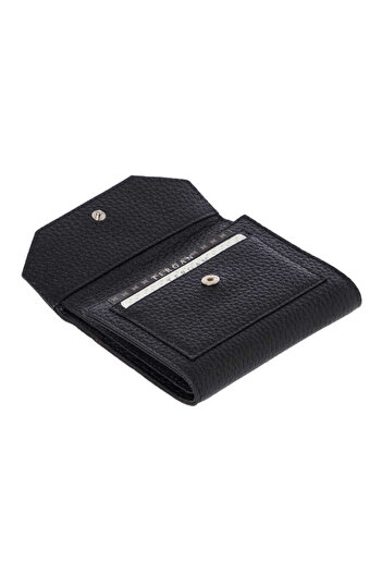 Tergan Women's Black Leather Wallet - S1Cb 00005809 -A41