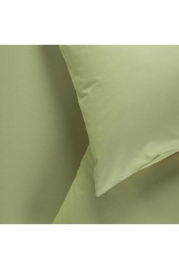 Sarev 100% Cotton Double 160*200 cm 2 Pieces Pillowcase Fitted Sheet Set Green