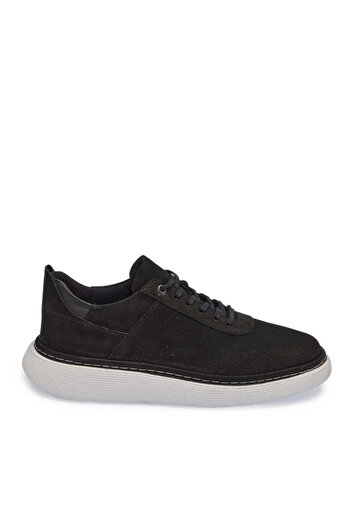 Tergan Siyah Hakiki Nubuk Deri Erkek Sneaker - E24I1AY56821-A64