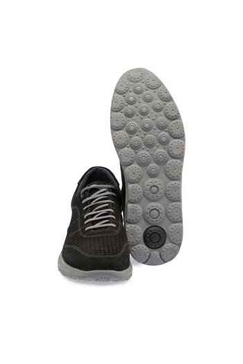 Tergan Siyah Hakiki Nubuk Deri Erkek Sneaker - E24I1AY56858-A64