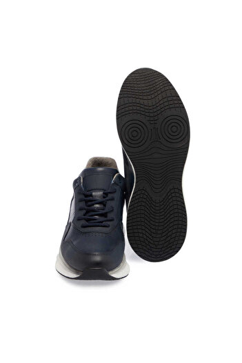 Tergan Mavi Hakiki Deri Erkek Sneaker - E24I1AY56796-K67