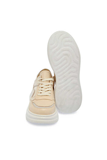 Tergan Bej Hakiki Deri Kadın Sneaker - K24I1AY67336-A25
