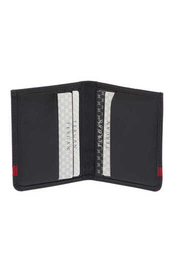 Tergan Black Genuine Leather Unisex Credit Card Holder - S1Kk 00001663 -I13