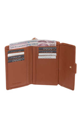 Tergan Tan Leather Women's Wallet - S1Cb 00005813 -H51