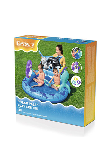 BESTWAY Play Center Polar Pals 34x131x73cm | Kiddie Pool | Inflatable Pool for Toddlers and Kids