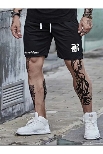 berfmoda BROKLYN BASKILI TER TUTMAYAN MEVSİMLİK ŞORT