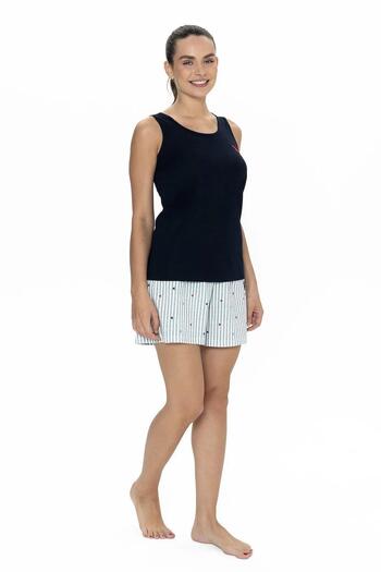 U.S. Polo Assn. SUA Polo Assn. Set de pijamale de vară cu bretele groase pentru femei