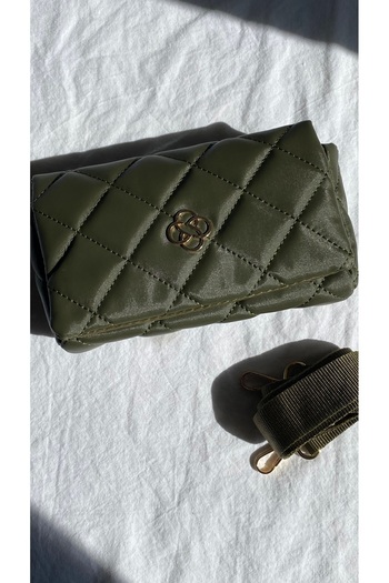 Cosy Bag Αθλητική τσάντα ώμου με καπιτονέ χακί
