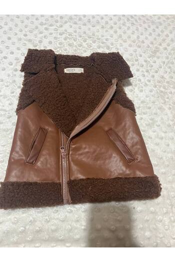 EKNKİDS Leather Vest - Lantern Plush Exploration