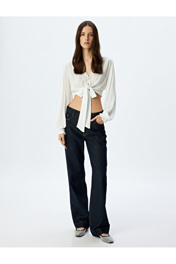 Koton White Crop Blouse For Women