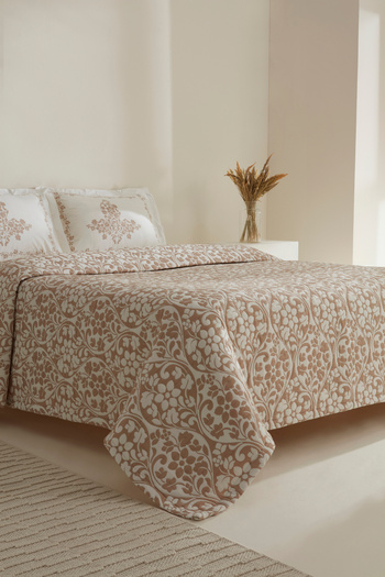 Karaca Home Beige Tiara Bedspread Set Double