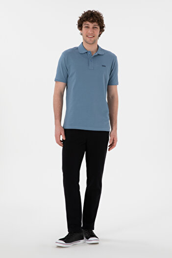 U.S. Polo Assn. Erkek Slim Fit Düz Paça Siyah Eşofman Altı 50298020-VR046