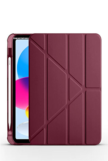 TEKNETSTORE iPad (A16) 11Th Generation 2025 11 Inch Case with Pen Compartment, Trifolding Stand, Sleep Mode Silicone Cover