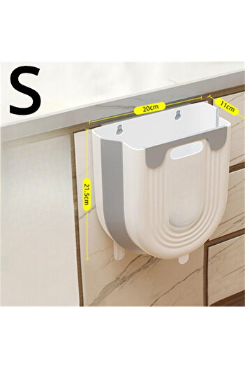 Choice Grey-S S/L Kitchen Folding Hanging Trash Can Home Bathroom Cabinet Wall Mounted Trash Can Kitchen Ac