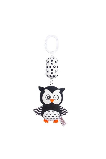 Choice owl 677 Newborn Bells Soft Plush Rattle Toy Crib Hanging Bell Car Seat Travel Stroller Black And Whi