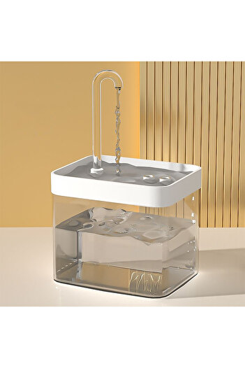 Choice White Cat Water Fountain Auto Filter Transparent Cat Drinker USB Electric Mute Recirculate Filtering