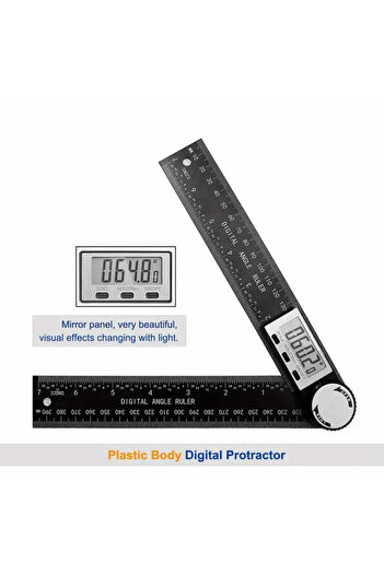 Choice1 black 1 PC 2 in 1 Digital Angle Detector Scale Suitable for Woodworking Measurement Tools High Accur