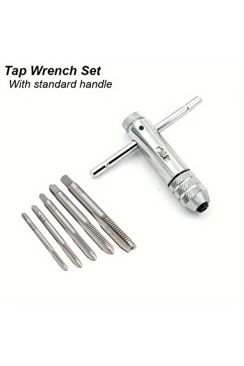Choice Silver Adjustable T-Handle Ratchet Tap Reamer Hand Manual Holder Wrench M3 M4 M5 M6 M8 Metric Machin