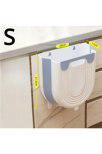 Choice Blue-S S/L Kitchen Folding Hanging Trash Can Home Bathroom Cabinet Wall Mounted Trash Can Kitchen Ac
