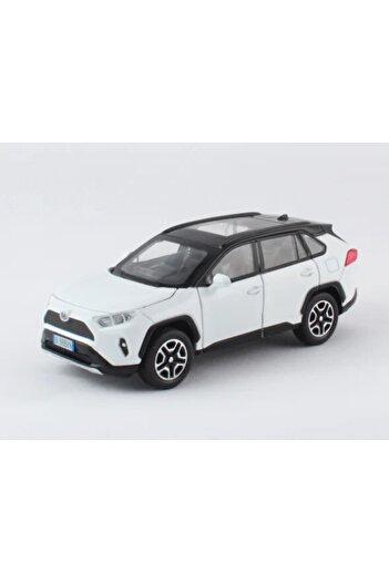 Choice WHITE 1:32 Diecast RAV4 Car Model - Lights, Sound, Steering! Perfect Kids' Birthday Gift.Off-Road Tu