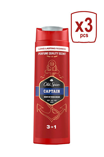Old Spice SHOWER GEL 400ML CAPTAIN X 3