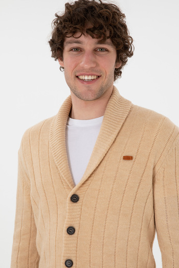 U.S. Polo Assn. Men's Sand Knitwear Cardigan 50297061 -Vr085