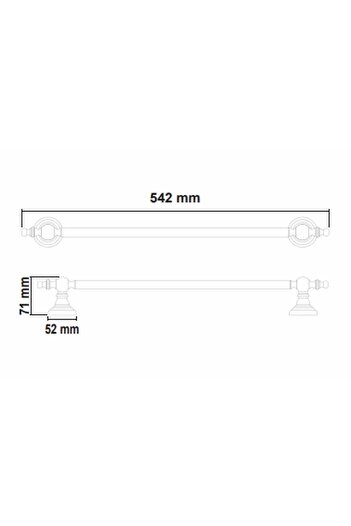 Saray Artemis Long Towel Holder (Antique)