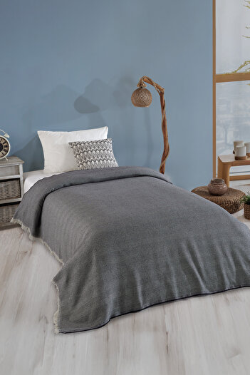 LADYNİL 180X210 cm Black Natural Single Bedspread