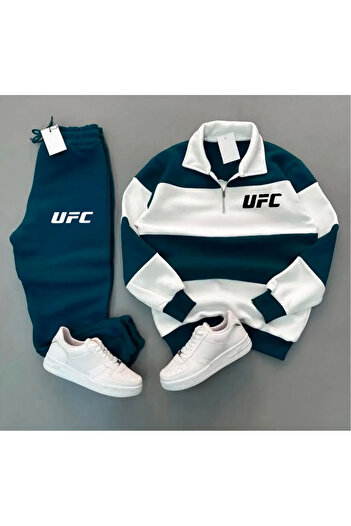 GBRO Unisex New Season Ufc Printed Five Piece Sweatshirt-Sweatpants Set