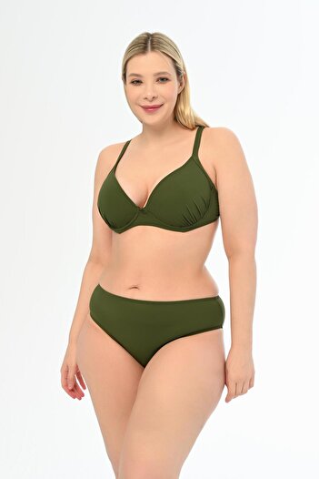 AQUAVİVA Khaki Green Large Size Alexa Covered Bikini - Aquaviva Set