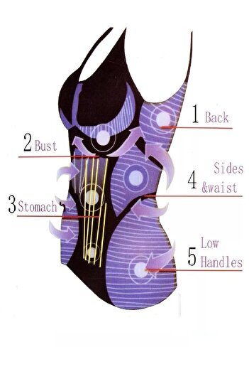Generic 2 Pieces Just One Shapers Women's Body Shaper Bra Multicolor