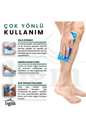 bgm Pack of 3 Hot Cold Compress Thermo Gel Small Size 13X13Cm Cold Pack Compress Ice Gel