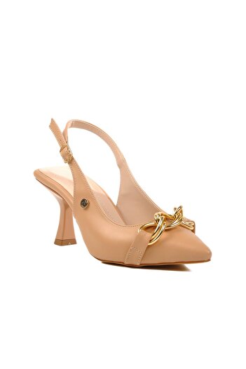 Pierre Cardin Z Beige Stiletto Shoes - Pc-54739 Women's Evening Dress
