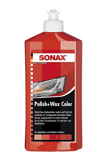 Sonax Renkli Nano Parlatıcı Ve Koruyucu Cila Kırmızı 500 ml