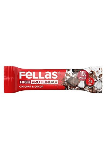 Fellas High Protein Bar - Coconut and Cocoa 45 gr x 12 Pieces