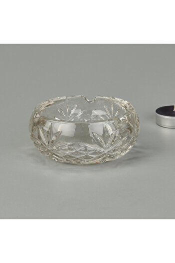 Delisoga Deli Soga Round Glass Ashtray - Transparent - 9.5 cm