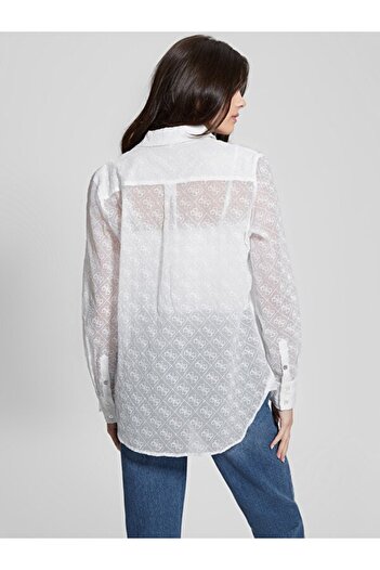 Guess Viola 4G Logo  Kadın Comfort Fit Gömlek
